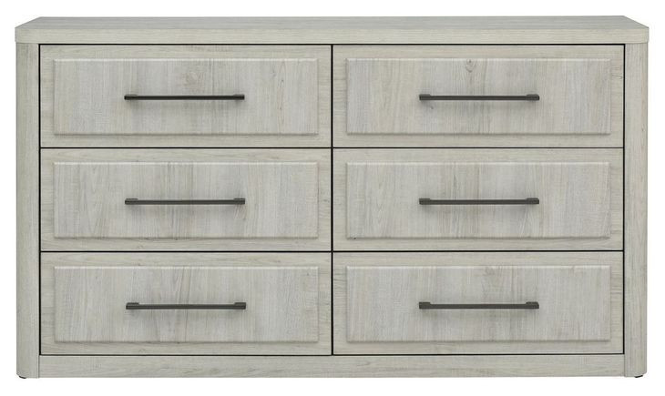 Modern Play Natural White 6 Drawer Dresser