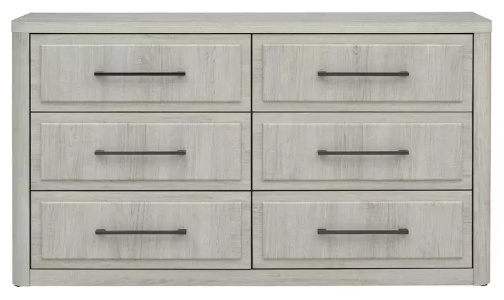 Modern Play Natural White 6 Drawer Dresser