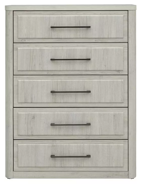 Modern Play Natural White 5 Drawer Chest