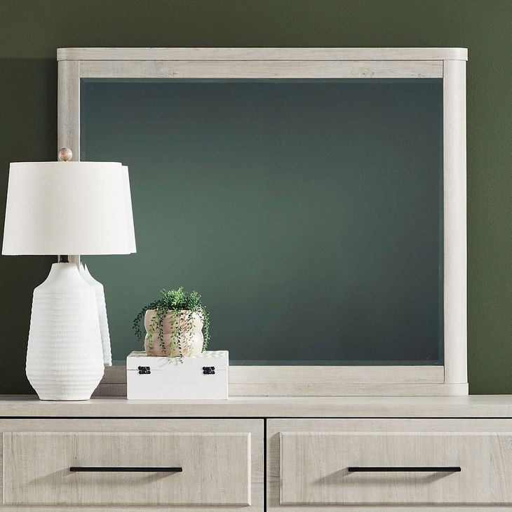 Modern Play Natural White Rectangular Mirror