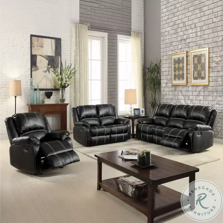 Zuriel Black Reclining Living Room Set