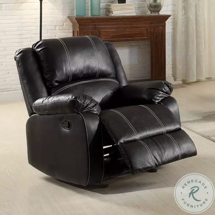 Zuriel Black Rocker Recliner