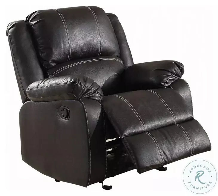Zuriel Black Rocker Recliner
