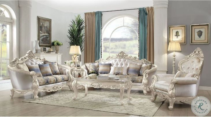 Gorsedd Fabric and Golden Ivory Chair with Pillow