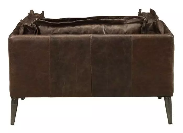 Porchester Distress Chocolate Leather Living Room Set