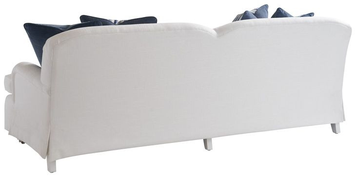 Athos Apartment White Upholstered 87" Sofa