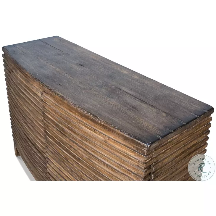 Remington Tan Ribbed Accent Cabinet