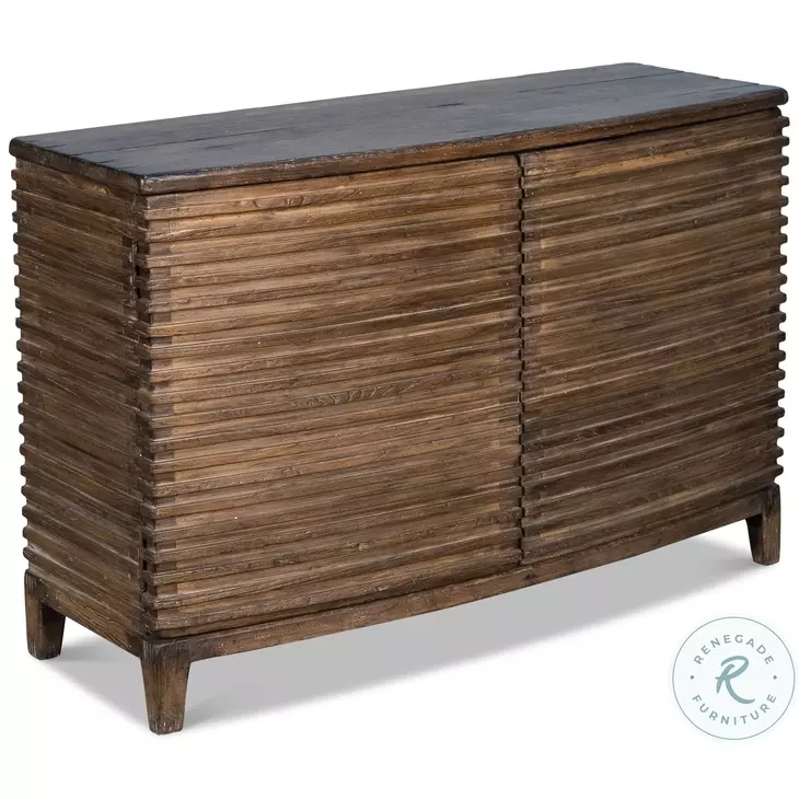 Remington Tan Ribbed Accent Cabinet