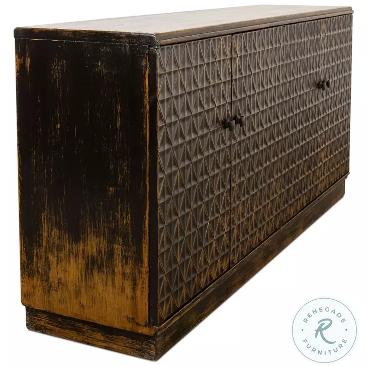 Scrubboard Ebony Black Front Sideboard