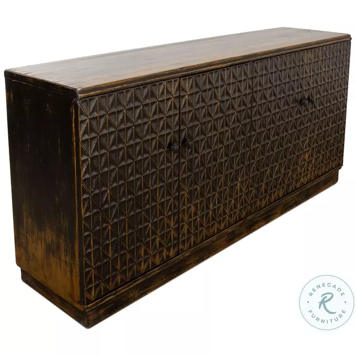 Scrubboard Ebony Black Front Sideboard