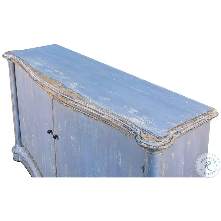 Columns Blue Bowfront Sideboard
