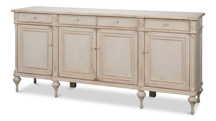 Lilac White 4 Door Sideboard