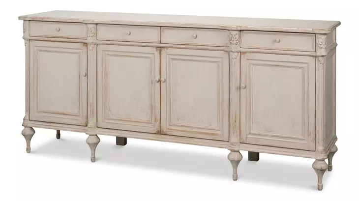 Lilac White 4 Door Sideboard