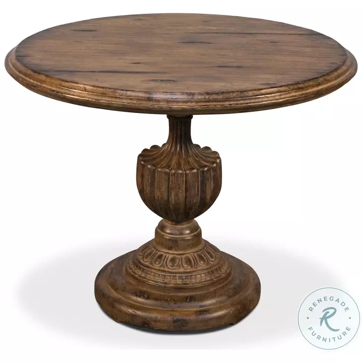 Renaissance Brown 40" Pedestal Dining Table