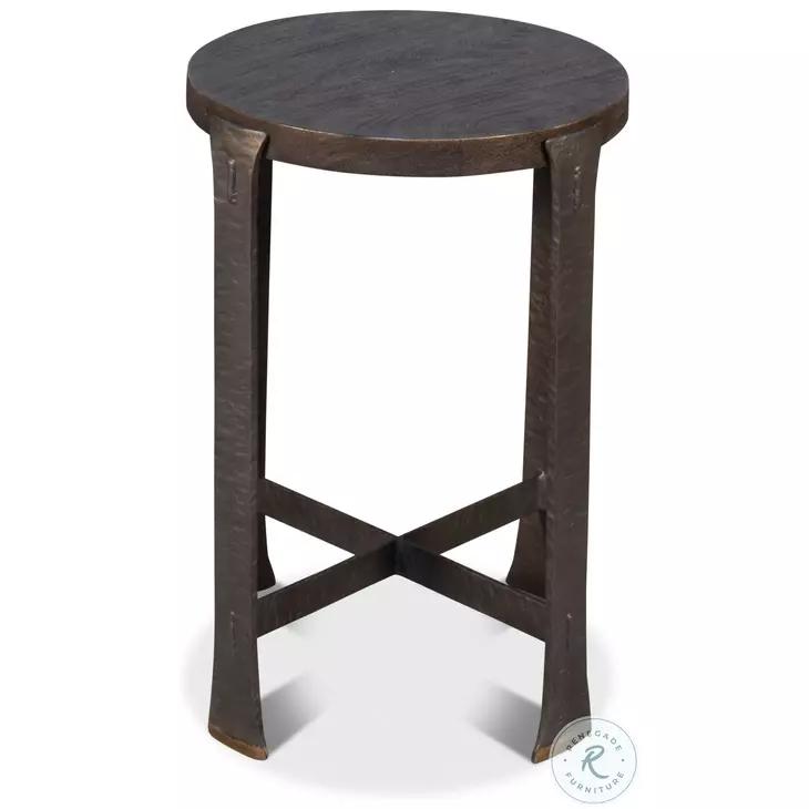 Forged Slats Moleskin Gray Side Table