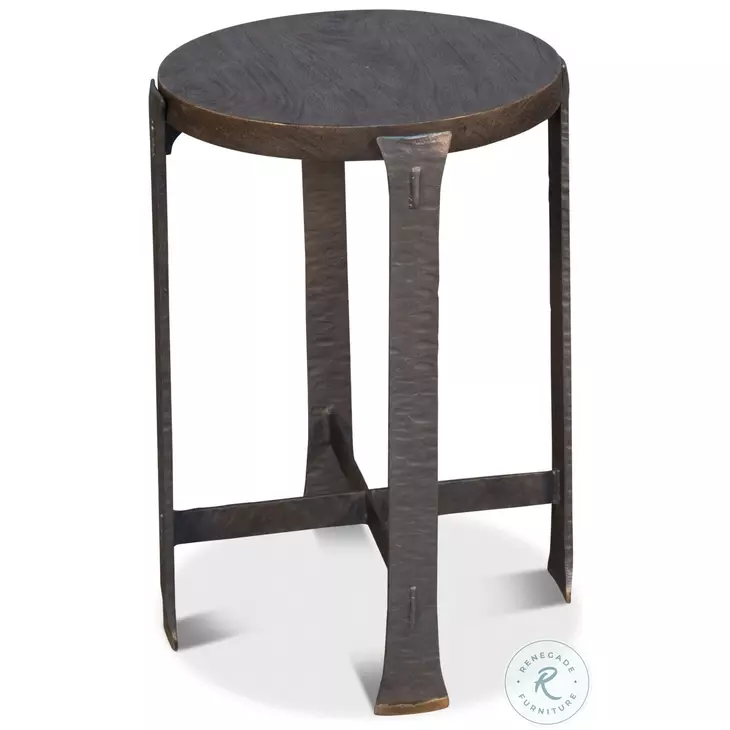Forged Slats Moleskin Gray Side Table
