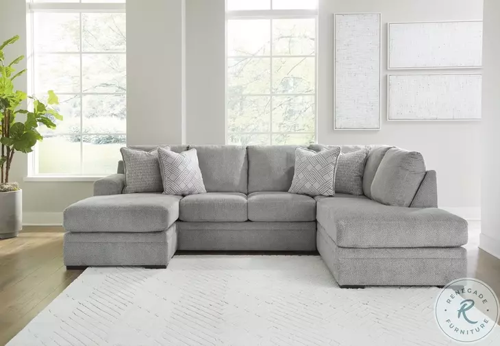 Casselbury Cement 2 Piece RAF Chaise Sectional