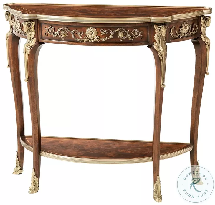 Ram's Head Ramsey Mahogany Half Circle 40" Console Table