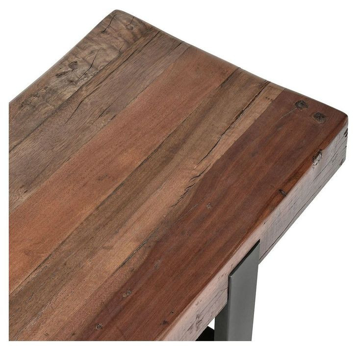 Duarte Rustic Brown and Black 74" Accent Bench