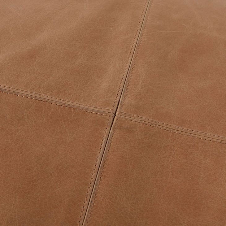 Calvin Sedona Brown Leather Upholstered Stool