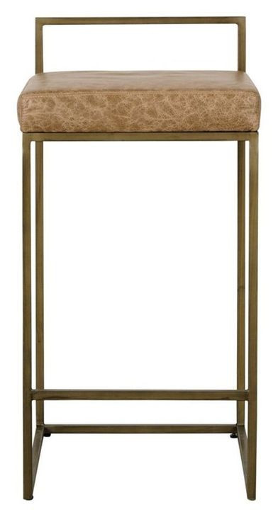 Belfort Sedona Brown Leather Upholstered Counter Height Stool