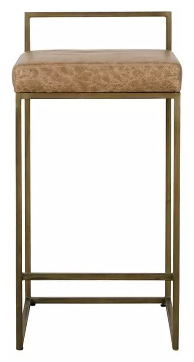 Belfort Sedona Brown Leather Upholstered Counter Height Stool