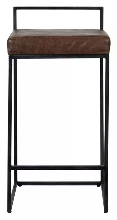 Belfort Cocoa Brown Leather Upholstered Counter Height Stool