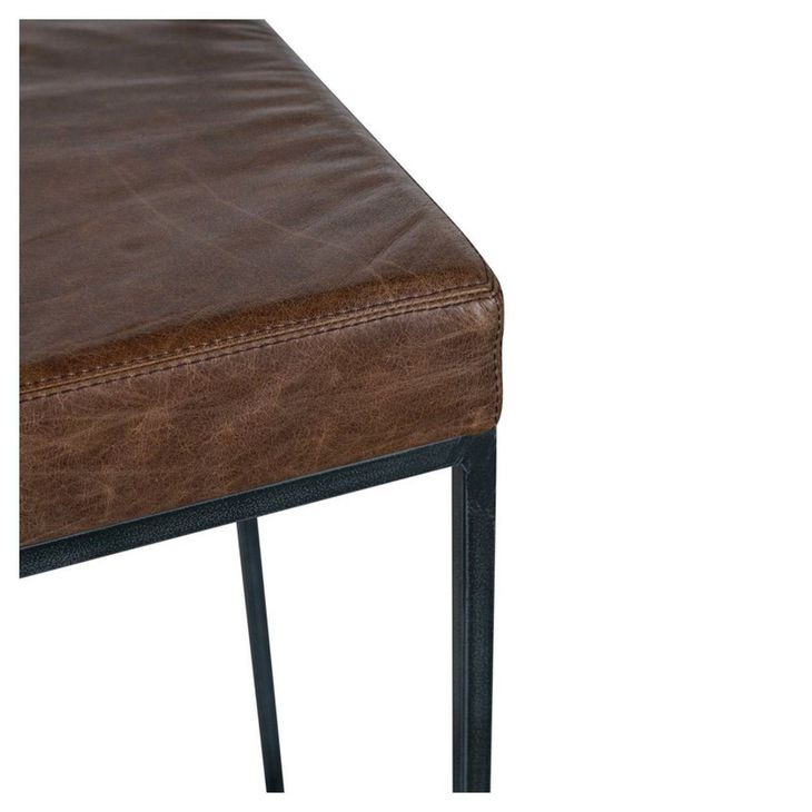Belfort Cocoa Brown Leather Upholstered Counter Height Stool