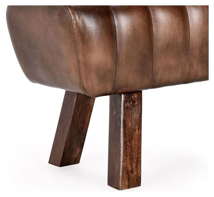 Florian Tuscany Chestnut Leather Upholstered 50" Accent Bench