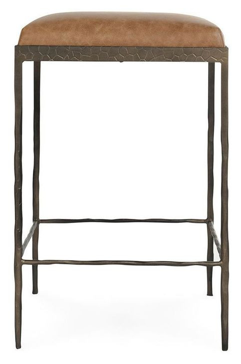 Bose Sedona Brown Leather Upholstered Counter Height Stool