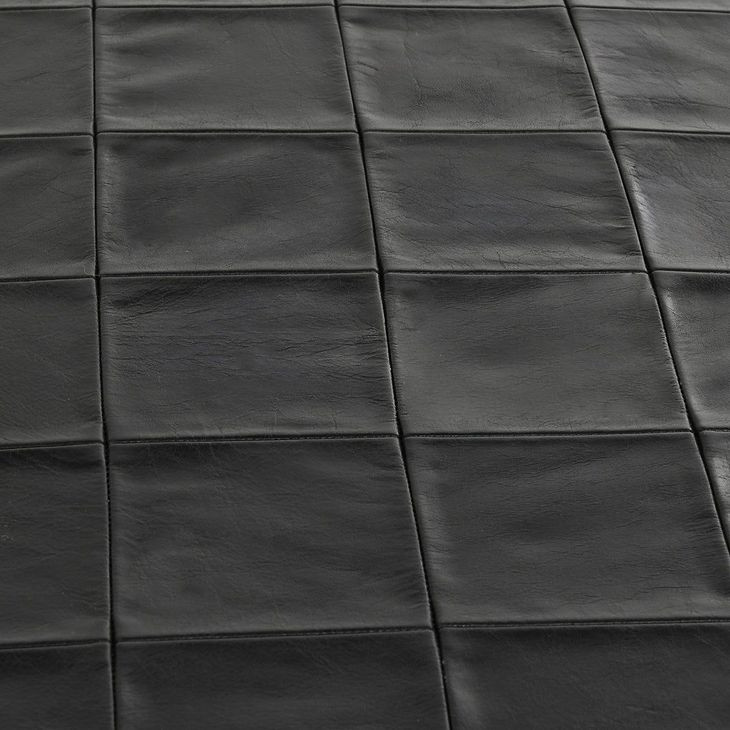 Malo Onyx Black Leather Upholstered 28" Accent Bench