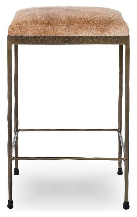 Bose Canyon Sand Leather Upholstered Counter Height Stool