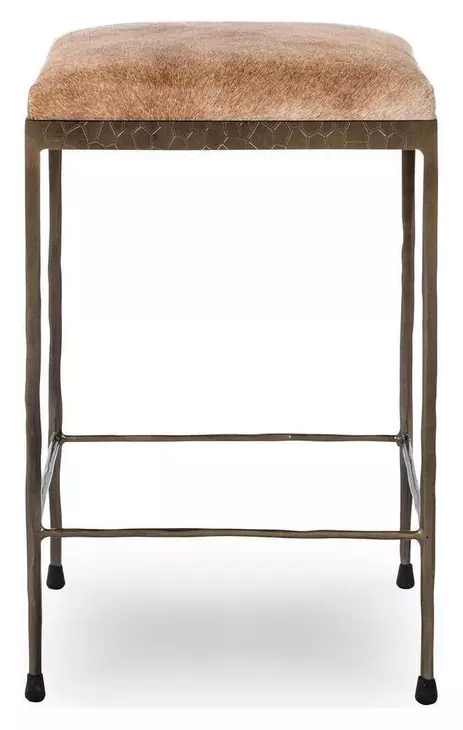 Bose Canyon Sand Leather Upholstered Counter Height Stool