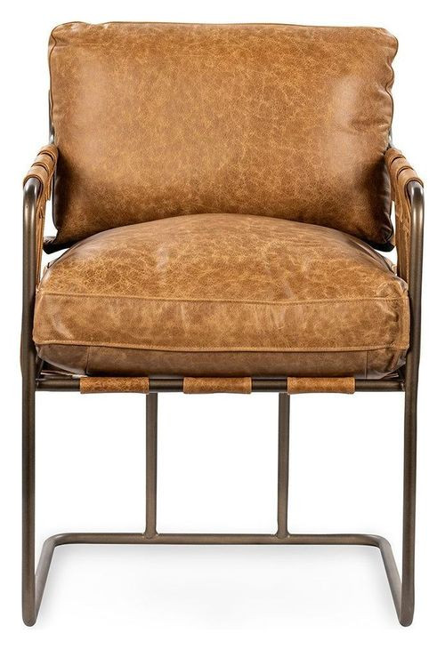 Strapling Sedona Brown Leather Upholstered Dining Chair