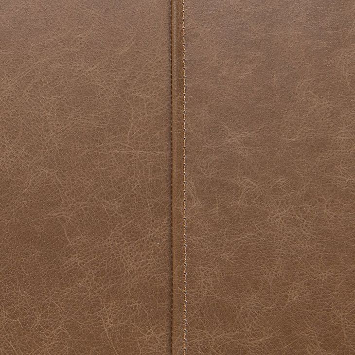 Madeleine Dune Walnut Leather Upholstered 60" Accent Bench