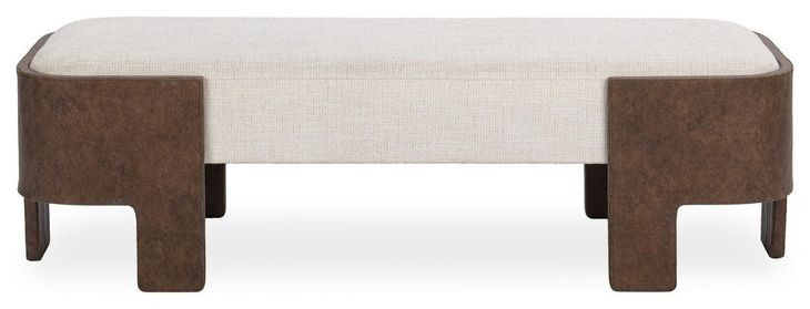 Janya Oat Cream Upholstered 60" Accent Bench