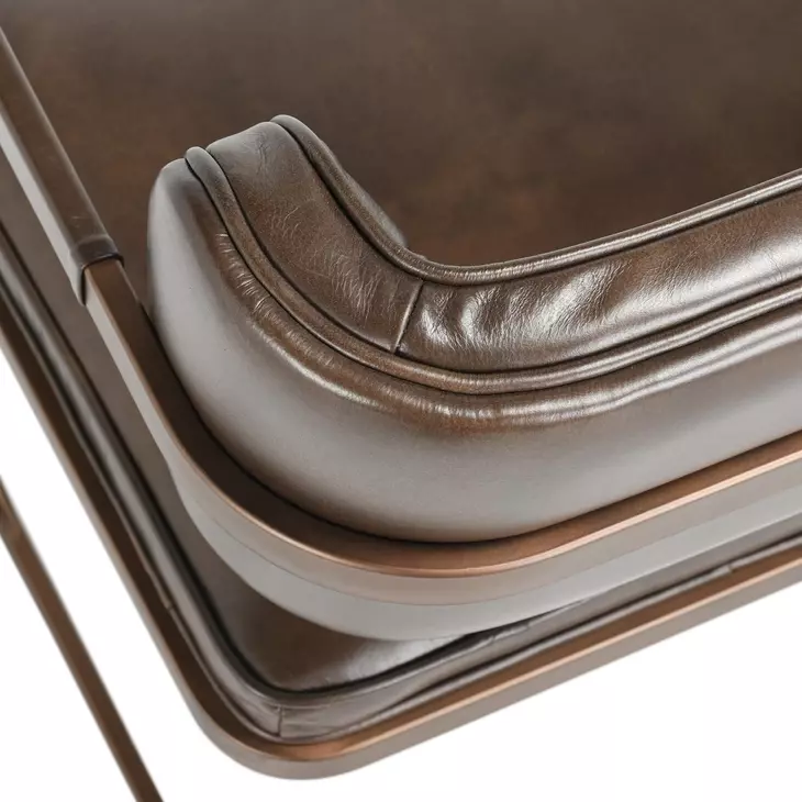 Fonda Truffle Brown Leather Upholstered Dining Chair