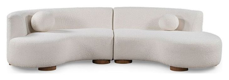 Octavia Ivory 2 Piece Modular Sectional with Pillows