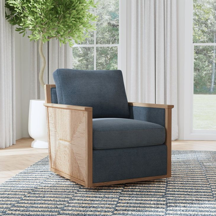 Norman Blue Upholstered Accent Chair