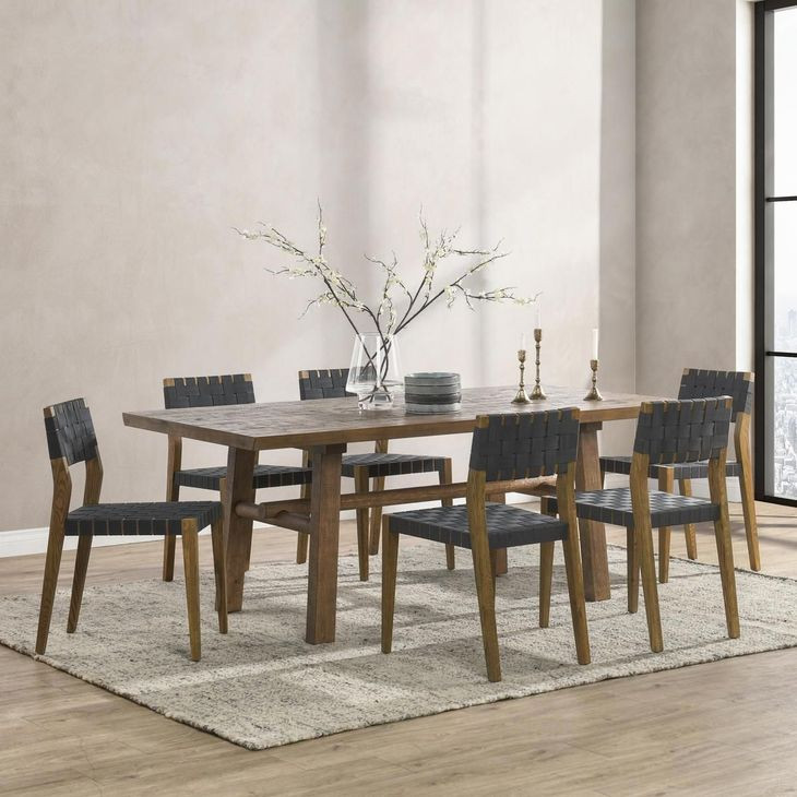 Orlando Mossed Brown Upholstered Dining Chair Set of 2