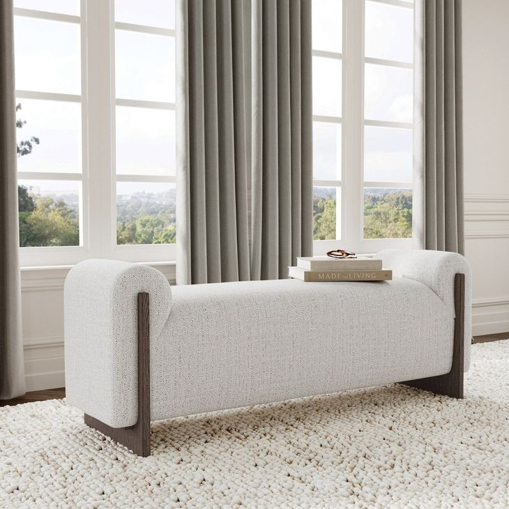 Sierra Sand Upholstered 60" Accent Bench