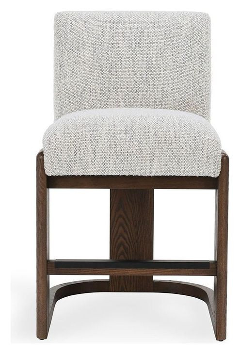 Chelsea Pixel Ivory Upholstered Counter Height Stool