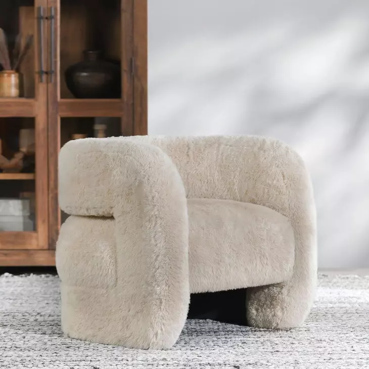 Teddy Sand Upholstered Accent Chair