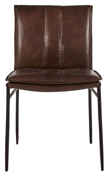 Mayer Brown Leather Upholstered Dining Chair Set of 2