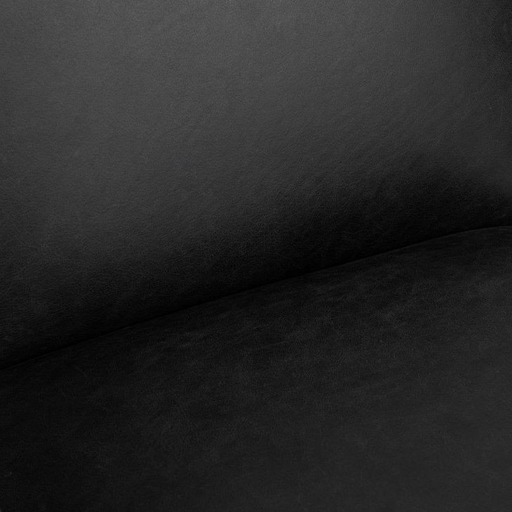 Azoria Black Leather Upholstered Accent Chair