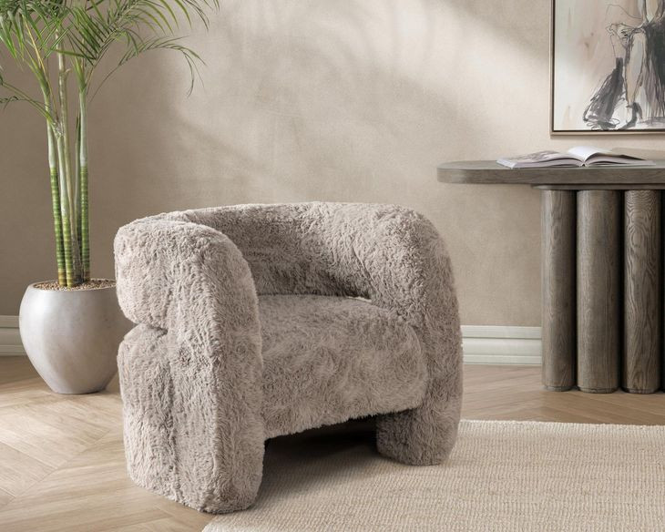 Teddy Granite Upholstered Accent Chair