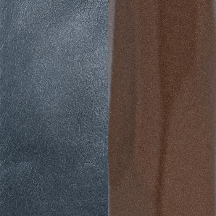 Mayer Ocean Blue Leather Upholstered Dining Chair Set of 2