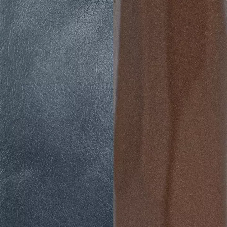 Mayer Ocean Blue Leather Upholstered Dining Chair Set of 2