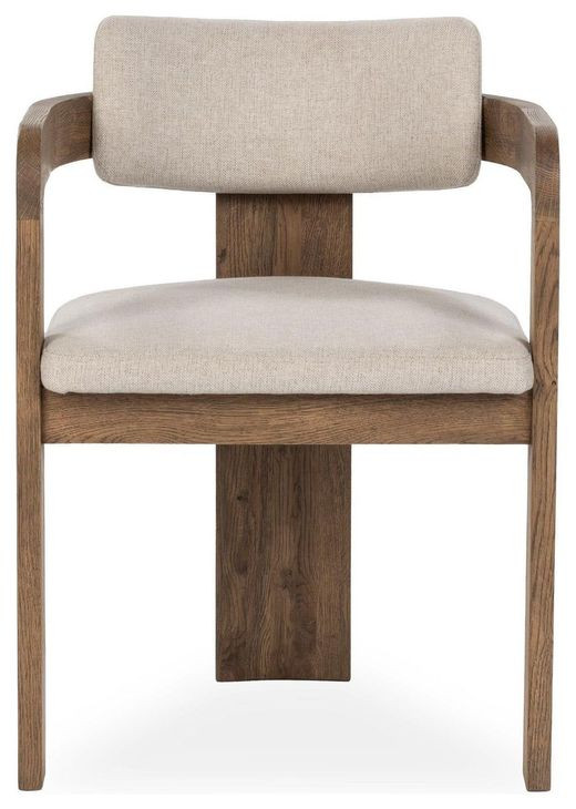 Labelle Tan Oak Upholstered Dining Chair