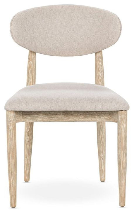 Tiber Cream Washed Upholstered Dining Chair Set of 2